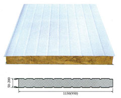 巖棉夾芯板950-75型